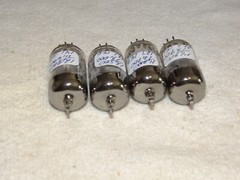 4 x JAN-7308 (6DJ8) Sylvania Tubes*Bogey+ Matched Quad*LOW NOISE/MICROPHONICS*