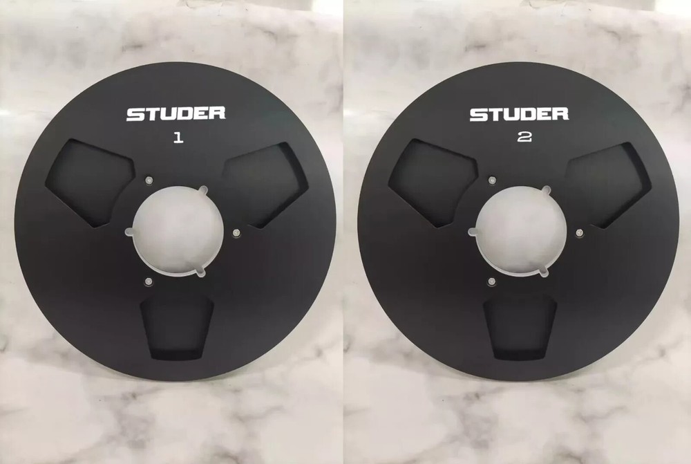 One Pair Black Aluminum STUDER 10.5 » tape reel for A80 A810 A820 tape recorder