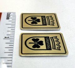 Grundig Speaker or Radio Badge Logo Custom Made Aluminum PAIR