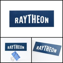 RAYTHEON logo badge Sticker Decal waterproof 108mm(4.25&Prime;)X40mm(1.57&Prime;) blue