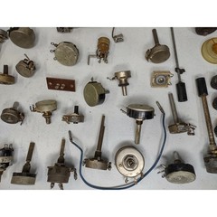 Lot of Vintage TV Radio Amp Repair Parts Knobs Volume Controls Mixed Lot