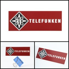TELEFUNKEN logo badge Sticker Decal waterproof 108mm(4.25&Prime;)X40mm(1.57&Prime;) red