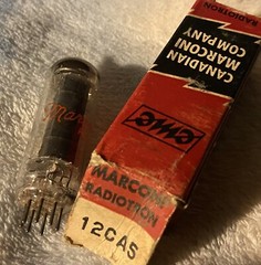 Marconi Vintage 12CA5 Vacuum Tube Valve Original Box
