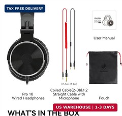 OneOdio Wired Over Ear Headphones Hi-Res Studio Monitor & Mixing DJ Stereo Heads