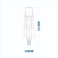 2X OTARI PIONEER Universal Trident Screw Blue Sleeves Screw Diameter 3.0mm