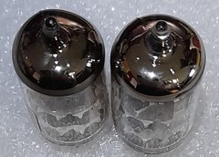 Pair ECC88 6DJ8 Amperex made for HP, Holland, Vacuum Tubes, TV-7D Tested