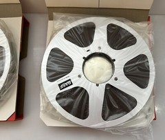 Vtg Lot of 2 NOS BASF LP35 LH-25 10.5&Prime; 3610 Ft 1&Prime; Tape Metal Reel Orig Box READ