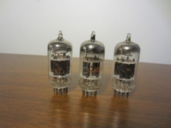 Lot of 3 CBS 12AU7A Tubes – Black Plate – Horseshoe Getter – Hickok Tested