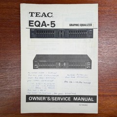 VINTAGE TEAC EQA-5 GRAPHIC EQUALIZER OWNER&rsquo;S/SERVICE MANUAL