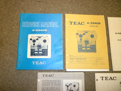 ORIGINAL Teac A-3340S – Service Manuals W/ Schematics, Parts List, Complete – EX