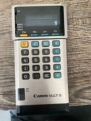 Vintage Canon Multi 8 Palmtronic Electronic Calculator with Case