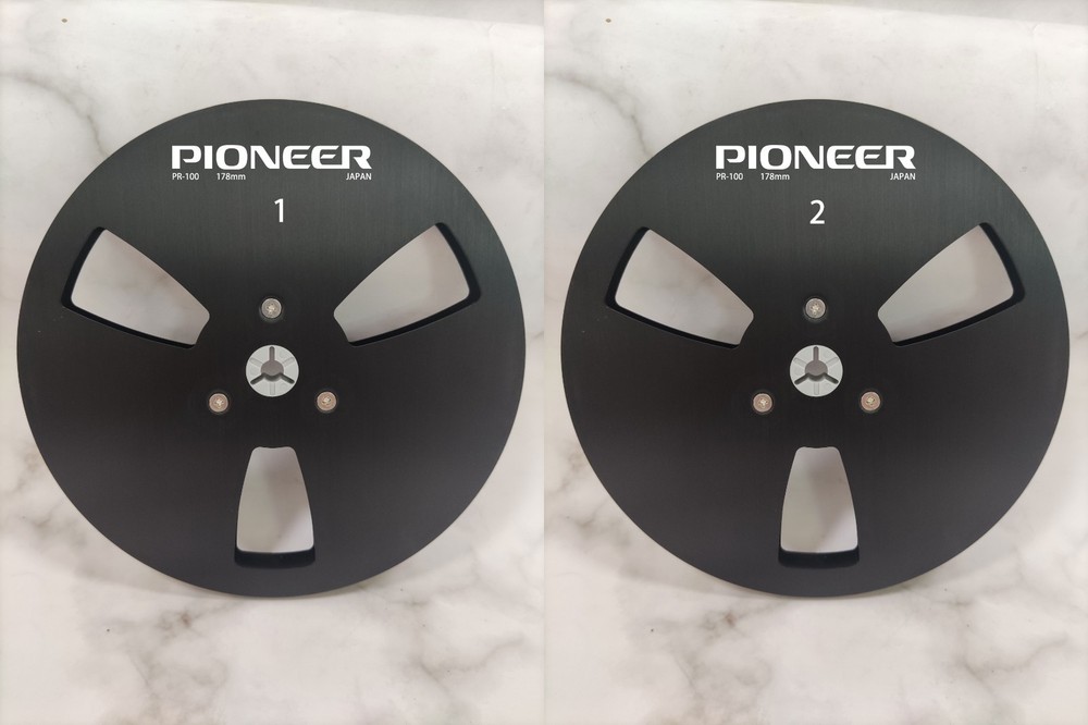 2X 7 » Pioneer Black PR-100 Aluminum Reel to Reel RT-707 909 Empty Take Up Reel