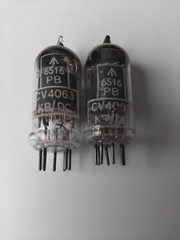 2 pcs Military CV4063 Philips/Brimar 6516 Pentode valve/ tube, NOS/new-tested
