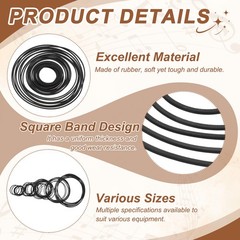 20Pcs Recorder Rubber Belts 75-100mm Mix Square Cassette Recorder(2mm Width)