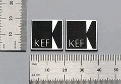 KEF Speaker Badge Logo 3/4 Inch Premium Silver Pair With Adhesive
