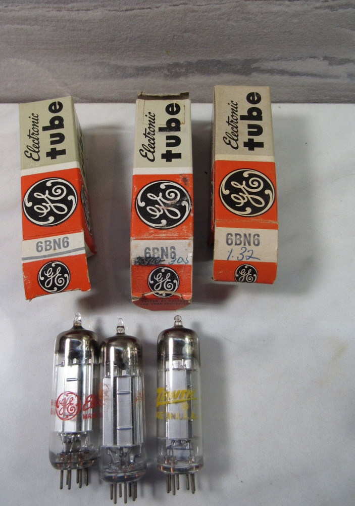 3 Pcs. 6BN6 Electron Vacuum Tubes Zenith / G.E./ RCA tested