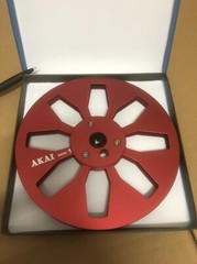 1 Pair Aluminum AKAI Red 7 1/4 Inch Take Up Reel For Open Reel Tape Recorders