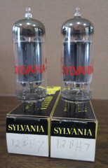 TWO NEW SYLVANIA 12BH7A Radio Amp Vacuum Tubes Matching Codes
