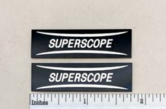 SUPERSCOPE Speaker Badge Logo Emblem Custom Made PAIR Silver Free Shipping