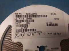 Reel of T491A104K035AS , Cap Tantalum .1uF 35V 10% 1206 SMD