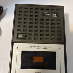 Vintage Superscope C-102 Cassette Tape Recorder Box Power Cord Handle Tested