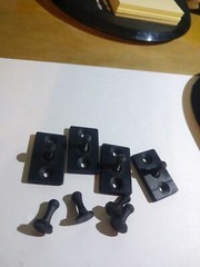 Sansui XP-9700 Speaker Grill holder -NEW-Both male plug & holder-9 pieces total.