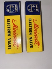 Vintage Philips Miniwatt 6CM5 Electron Valve NIB Aus Made Pairs