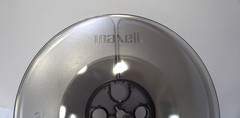 MAXELL FOGGY GRAY PLASTIC 7&Prime; inch TAKE-UP REEL for 4-track 3.75 ips 7.5 ips