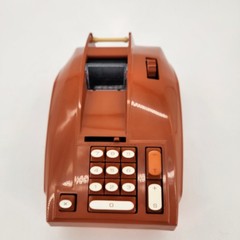 Vtg Retro Sears Roebuck 888.58801 Burnt Orange Paper Tape Adding Machine