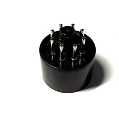 1 pcs bakelite 8 pin – octal tube base power plug BLACK