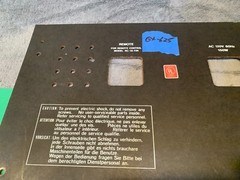 Akai GX-625 Reel to Reel Player Parting Out Very Nice Back Panel