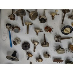 Lot of Vintage TV Radio Amp Repair Parts Knobs Volume Controls Mixed Lot