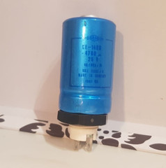 1 x Vintage MM HUNGARY 4700uF 25V Filter Electrolytic Capacitor GE1406 AUDIO