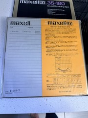 2 Maxell UD 35-180 Sound Recording Tape 3600 10.5 BLANK Reel to Reel factory bag