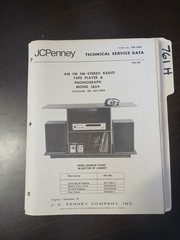 JC Penney 1804 Service Manual Original Repair Book Stereo Record Tape Player