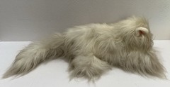 Vintage 1980s Radio Shack Plush Cat AM/FM Radio Fluffy White Persian Kitty WORKS