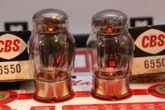 CBS Hi-Fi Matched 6550 Power Tubes – Original CBS Boxes Triple getter match code