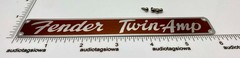 Fender Twin-Amp Tweed Brown Amplifier Badge Custom Made Aluminum with Screws