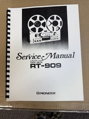 Pioneer RT-909 reel to reel Service manual 70 pages Comb bound Gloss Cover