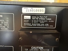 Sansui TU-717 AM/FM Stereo Tuner Serviced Fully Functional Manual Schematic NM