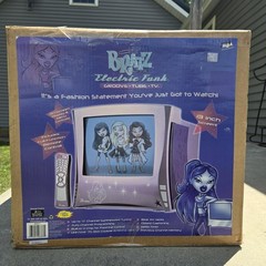 Vtg Bratz 13&Prime; TV Electric Funk Groove Tube NIB Y2K Purple w/Remote NEW SEALED