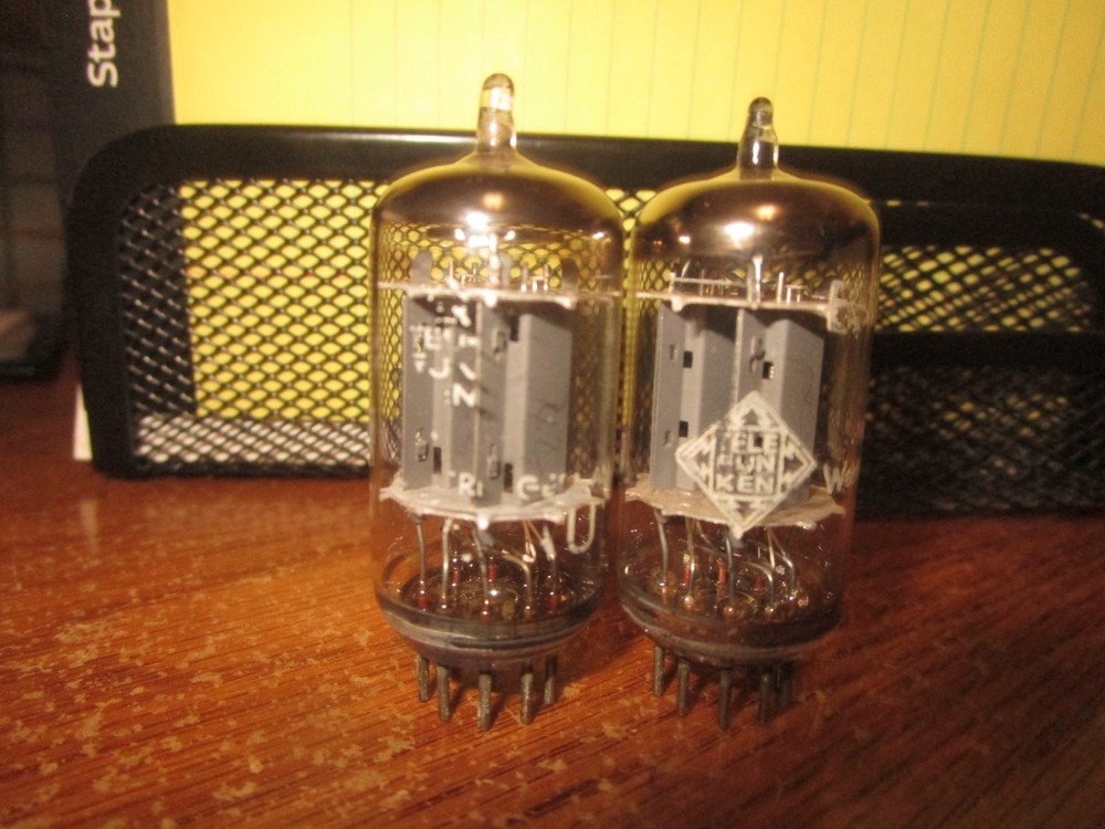 (2) 110% Test Telefunken Diamond Bottom 12AU7/ECC82 Audio Tubes