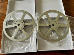 New One Pair Pioneer silvery 7 » Tape Reel Light Metal Aluminum Take Up Reel