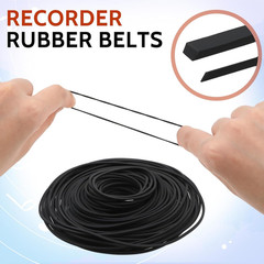 100 Pcs Recorder Rubber Belts Cassette Recorder Repair Maintenance Mix Flat Cass
