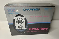 Champion 3 Way Speakers Model No 6923T 40oz Magnetic Circuit 200W Max Taiwan NOS