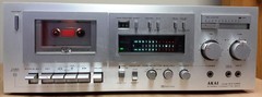 AKAI GX-M50 Stereo Cassette Deck Vintage Silver Audio Tape Player Rec Tested