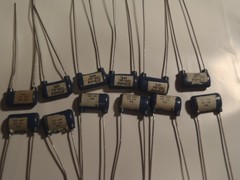 Qty(12) .015uf 100VDC Plastic Molded Film/Foil Capacitors NOS 10%