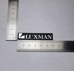 Luxman Badge Logo Emblem Custom Made – Brushed Silver