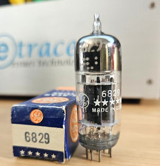 6829 GENERAL ELECTRIC 5-STAR BLACK PLATE AUDIO TUBE 12AT7 NOS NIB eTracer #12B18