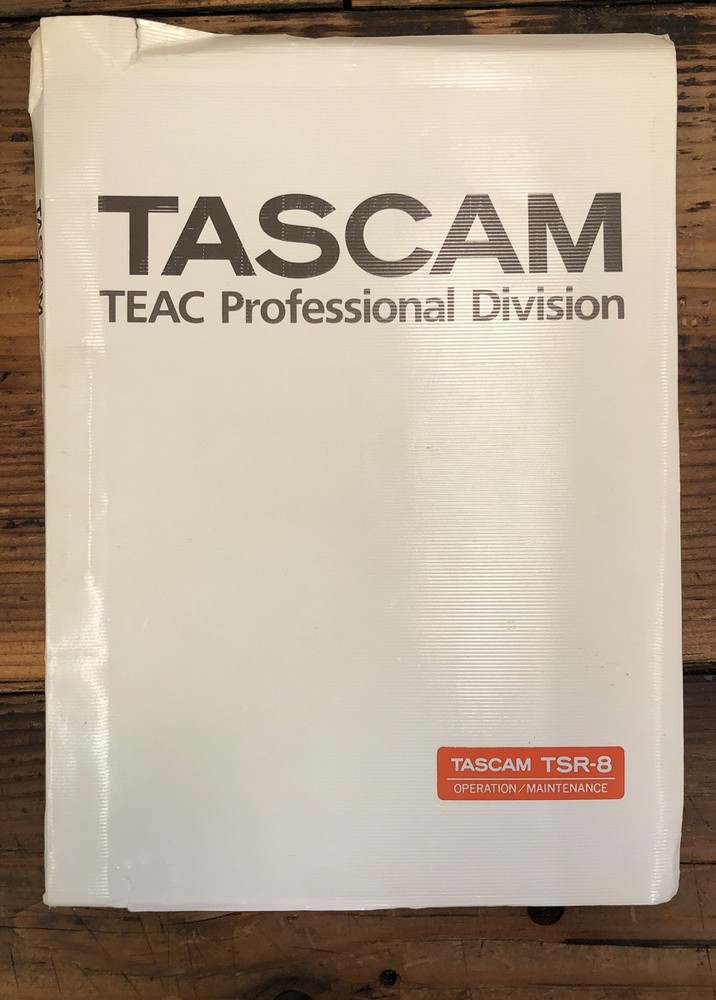 Tascam TSR-8 Reel to Reel User & Maint. Manual *Original* *Original*